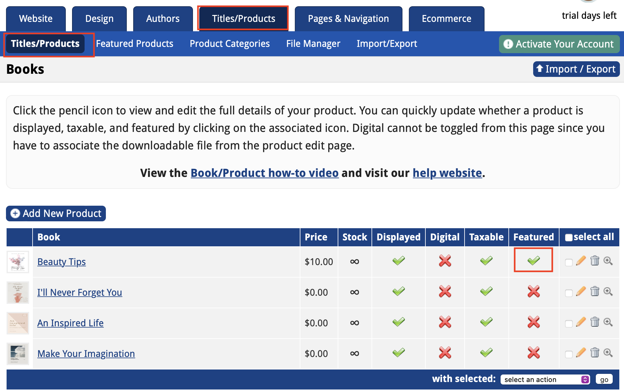 How to Feature a Book on the Homepage and Sidebar Pub Site Help